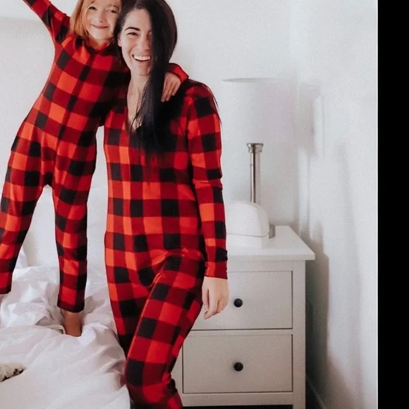 smash tess plaid jumpsuit L - Picture 1 of 4